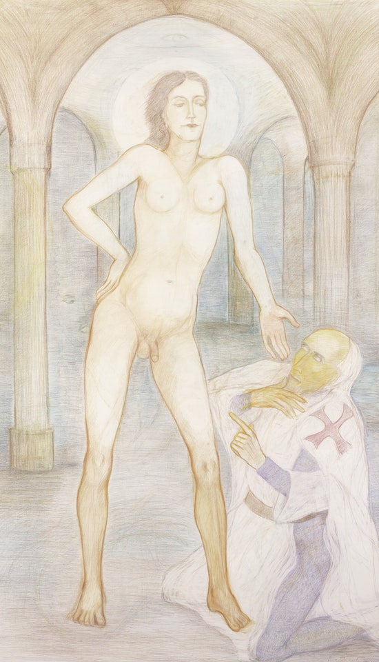 Le Baphomêt offrant ses services au grand maître by Pierre Klossowski