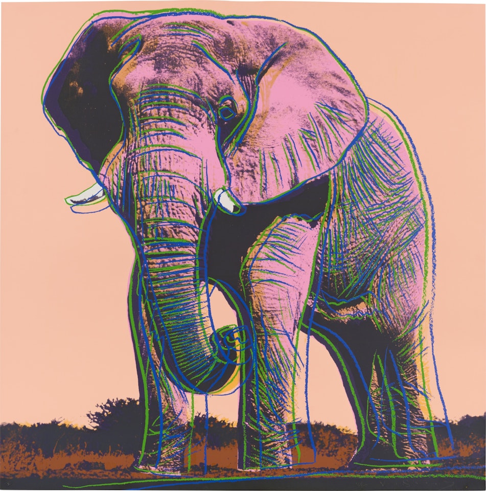 African Elephant, from Endangered Species by Andy Warhol