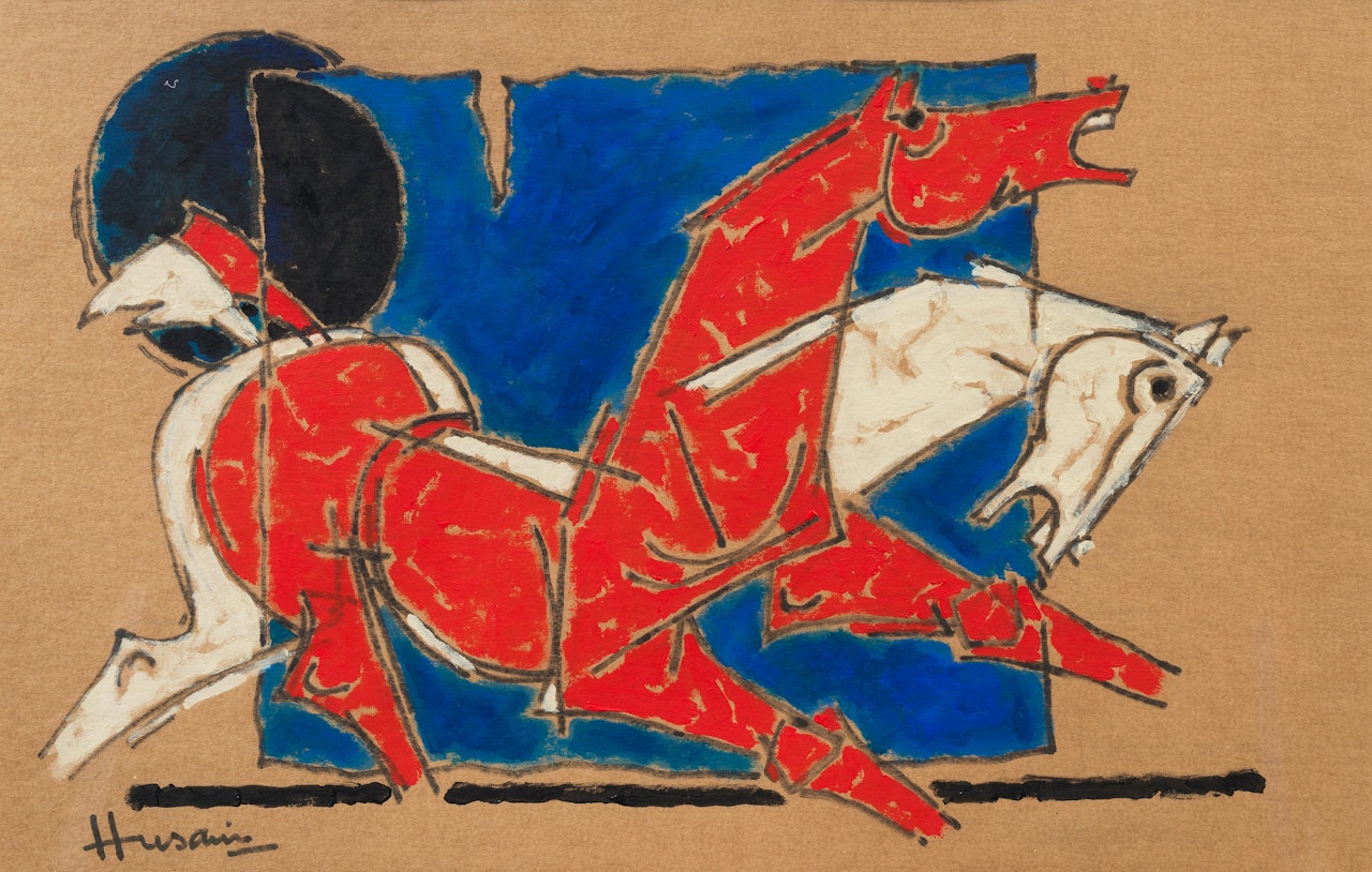 Untitled (Tearing Apart) by M.F. Husain