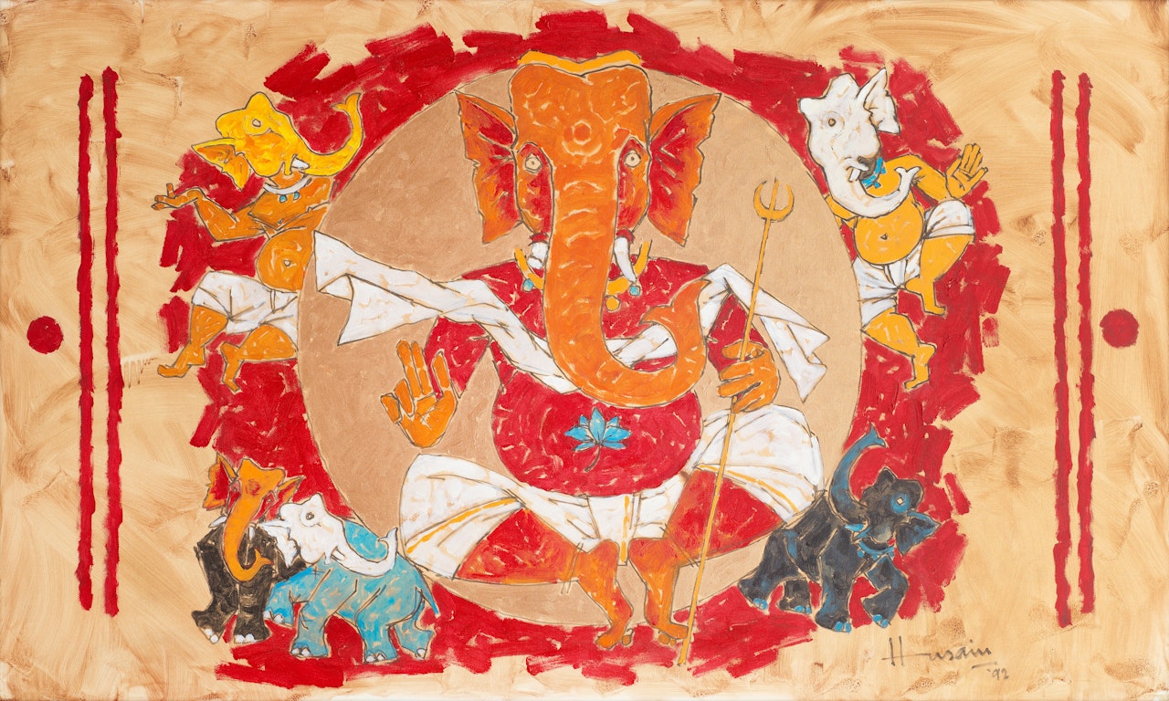 Ganesh Darbar by M.F. Husain