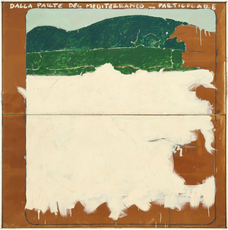 Dalla parte del mediterraneo - particolare by Mario Schifano