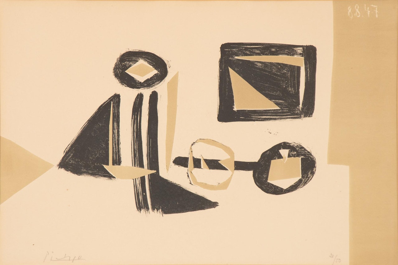 "Composition du 8 Août 1947" by Pablo Picasso