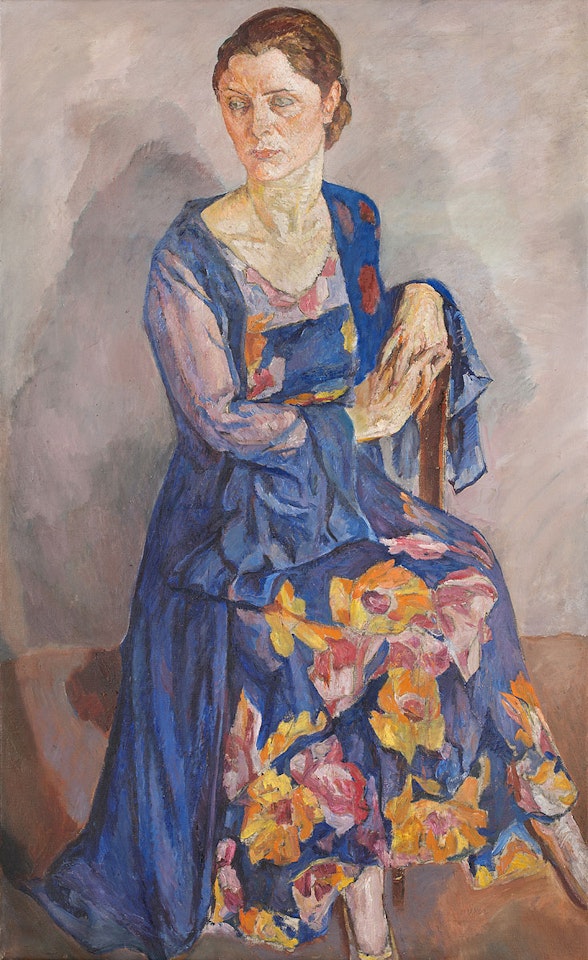 PORTRAIT OF A LADY IN AN EVENING DRESS by Mela Muter