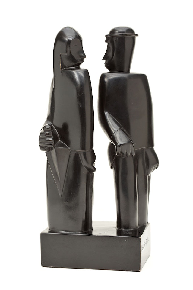 COUPLE WITH UMBRELLA by Jean Lambert-Rucki