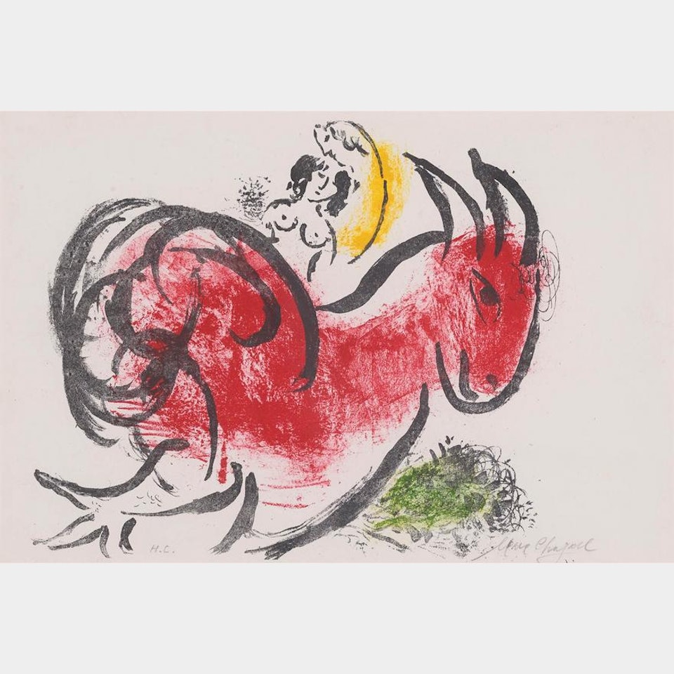 RED ROOSTER by Marc Chagall
