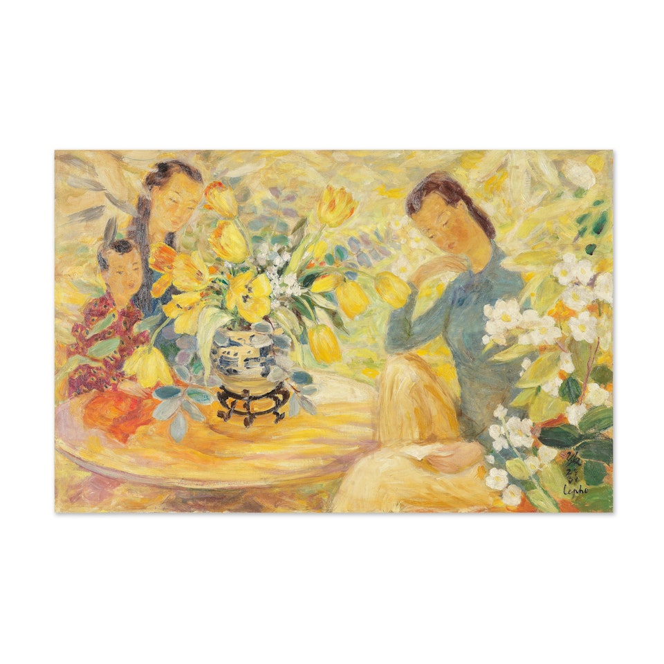 Maternité aux fleurs by Le Pho