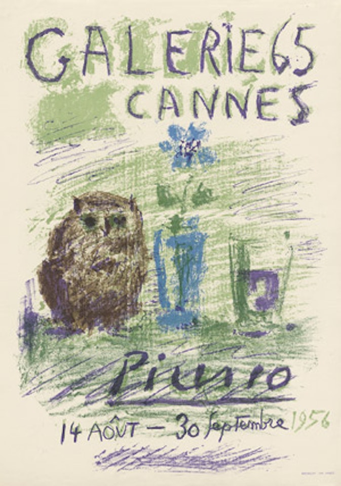 Hibou, verre et fleur by Pablo Picasso