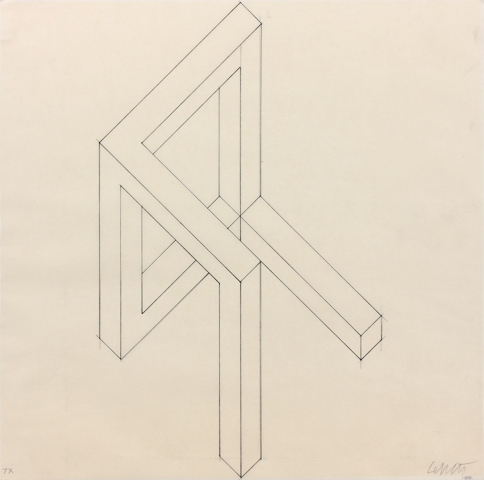 Semi-cube series, 7X by Sol LeWitt