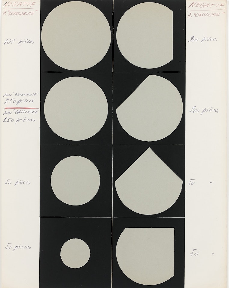 Betelgeuse négatif et Cassiopée négatif by Victor Vasarely