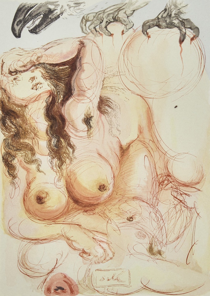 The Eagle of Grace, Purgatory Canto 9 from The Divine Comedy Suite by Salvador Dali