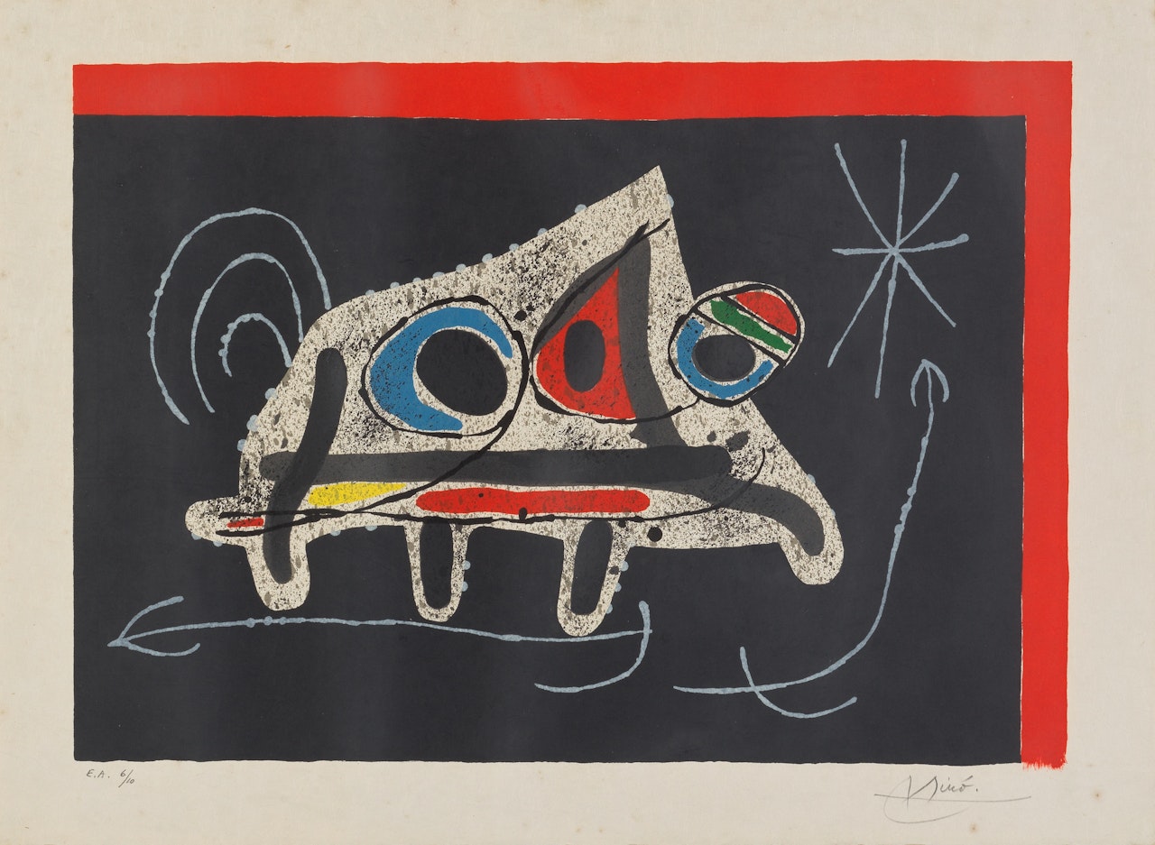 Cover, from Le Lezard aux Plumes d"Or (Mourlot 790; Cramer books 148) by Joan Miró