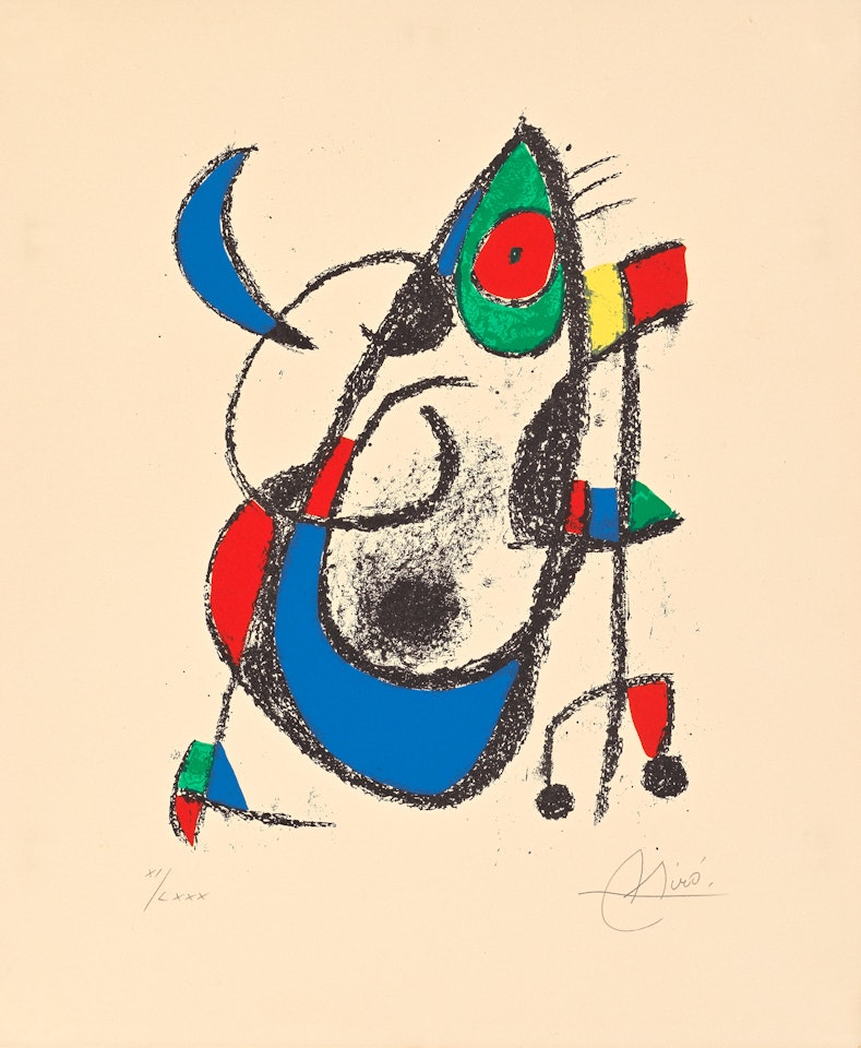 Plate XII, from Lithographe II (Maeght 1047; Cramer books 198) by Joan Miró