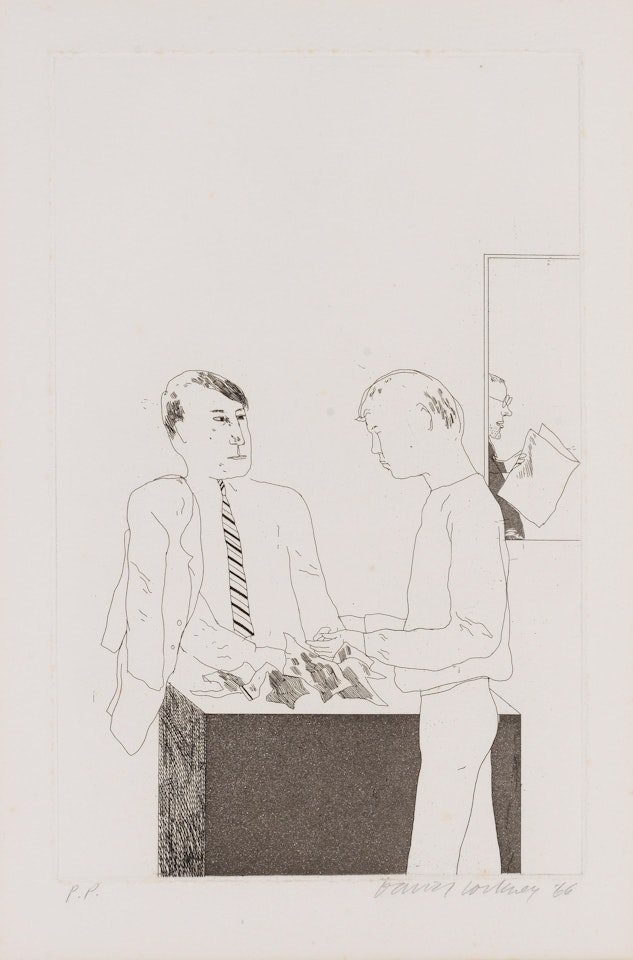 He Enquired after the Quality, from Illustrations for Fourteen Poems from CP Cavafy (Scottish Arts Council 49; MCA Tokyo 49) by David Hockney