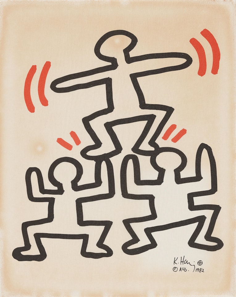 Three Plates, from The Bayer Suite by Keith Haring