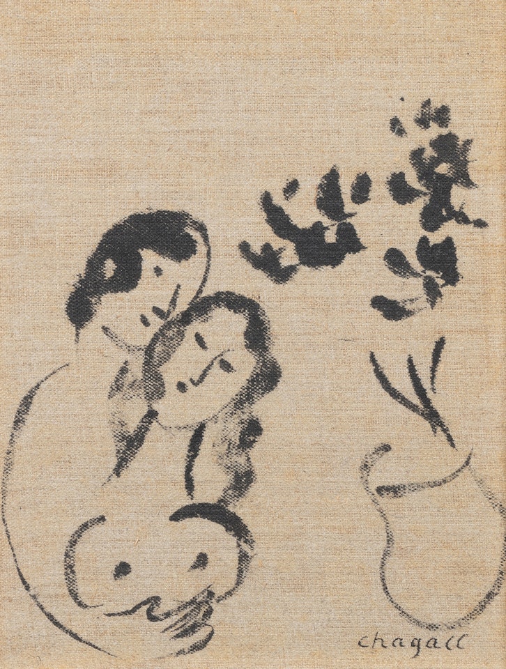 Les Amoureux aux fleurs by Marc Chagall