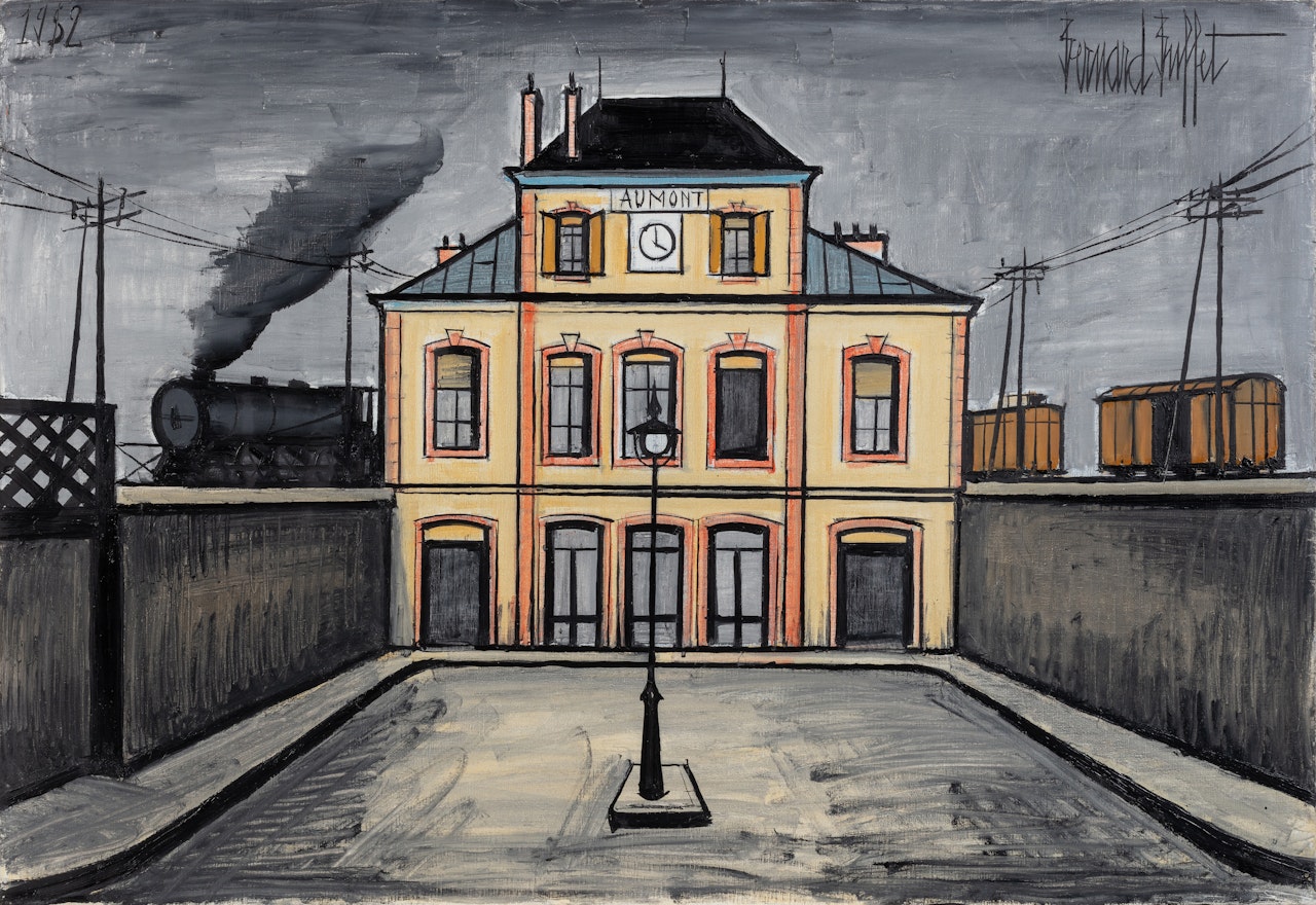 La Gare d"Aumont by Bernard Buffet
