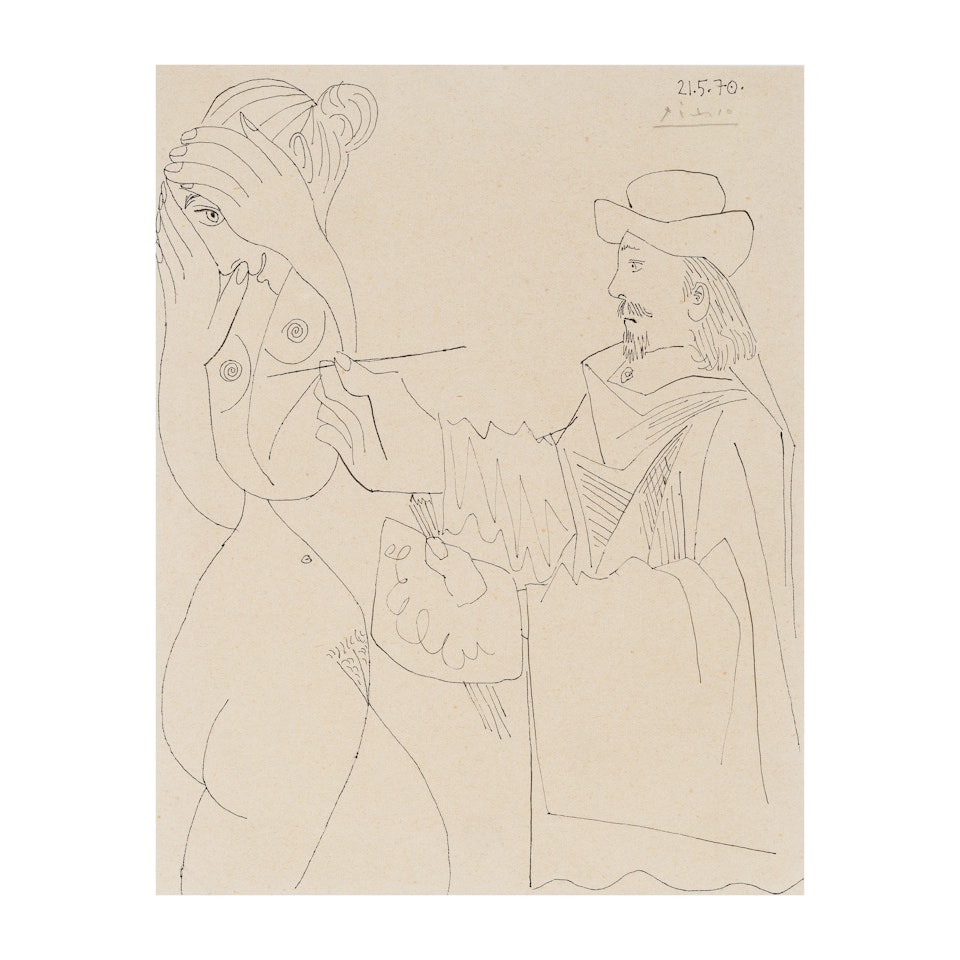 Le peintre et son modèle by Pablo Picasso