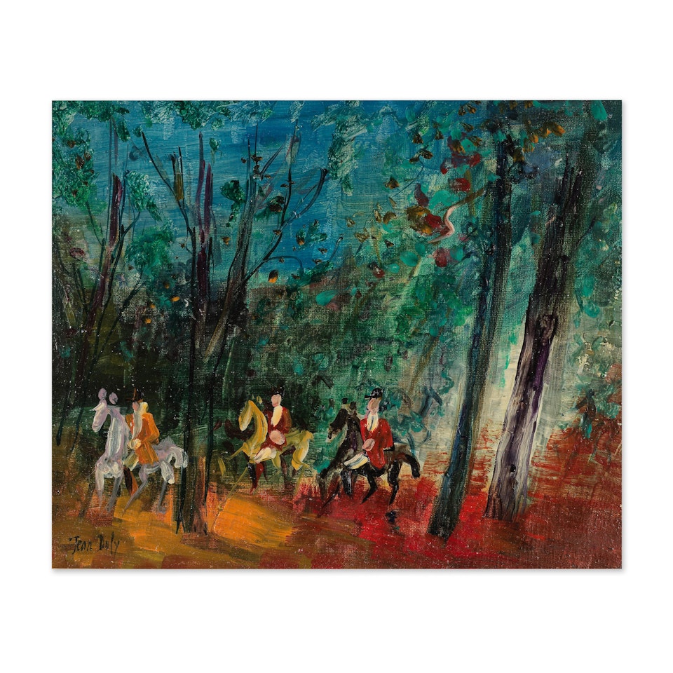 Cavaliers au bois de Boulogne by Jean Dufy