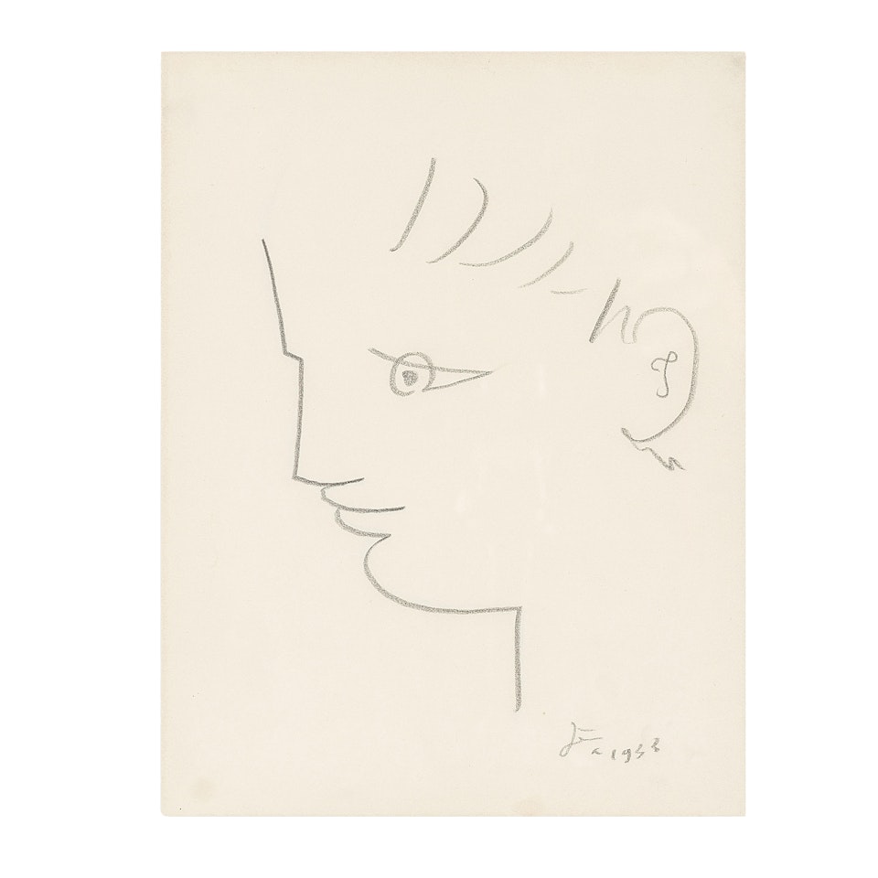 Profil gauche by Jean Cocteau
