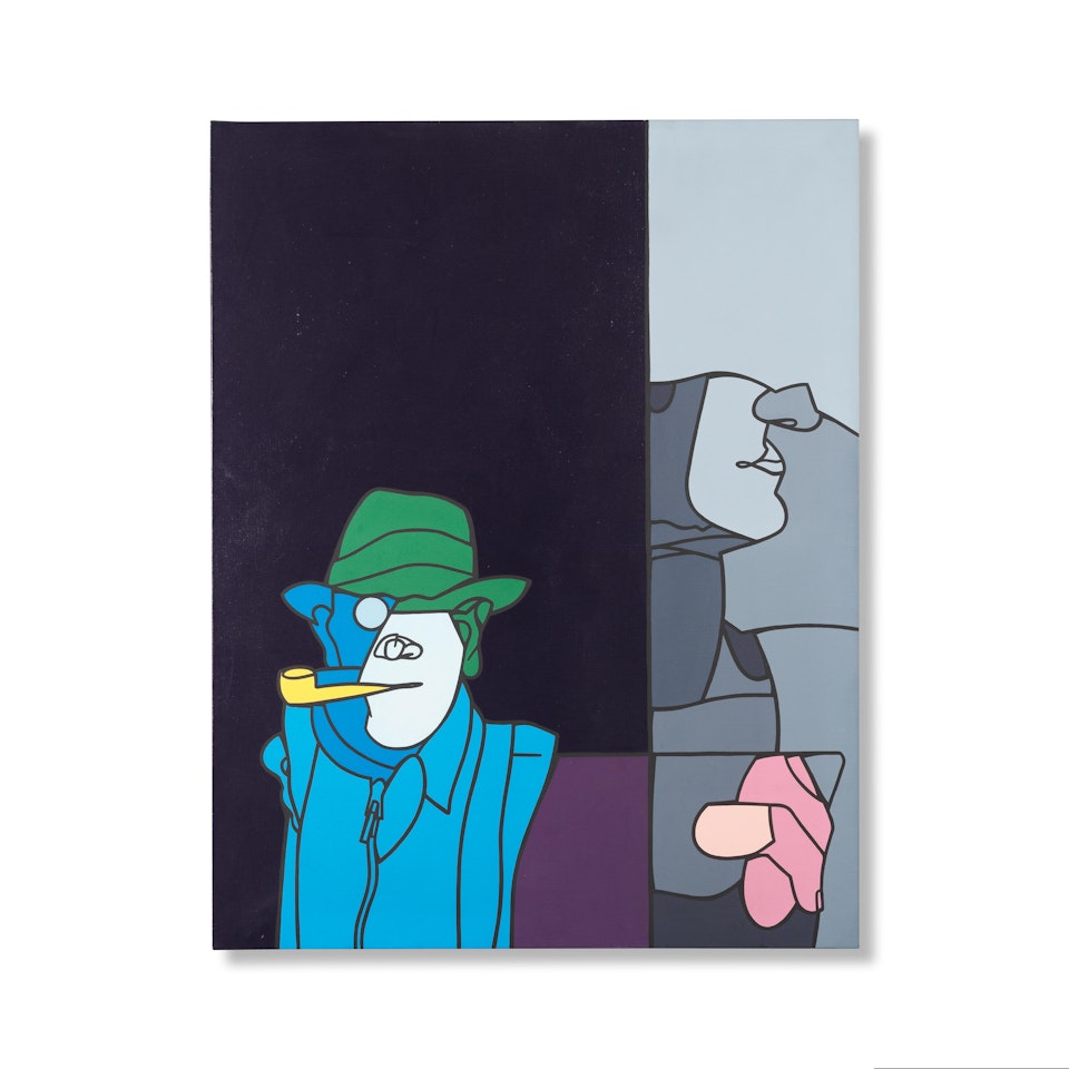 L"artiste ému par la grandeur des ruines antiques by Valerio Adami