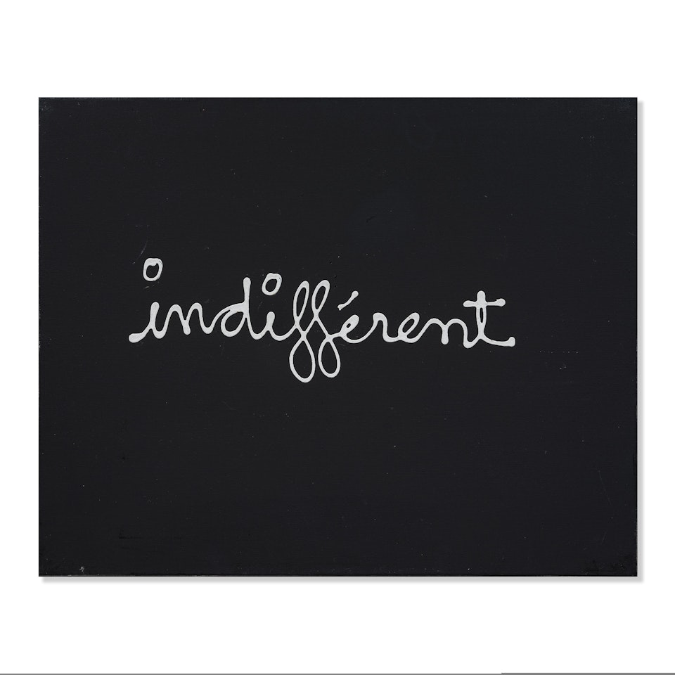 Indifférent by Ben Vautier
