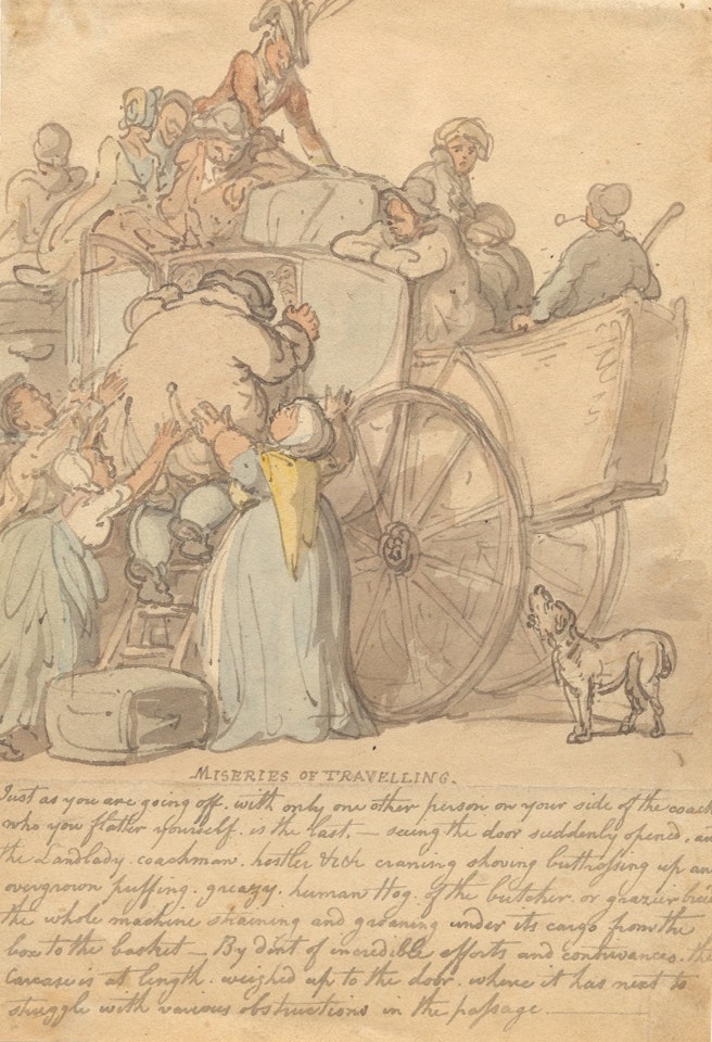 "Miseries of Traveling" by Thomas Rowlandson
