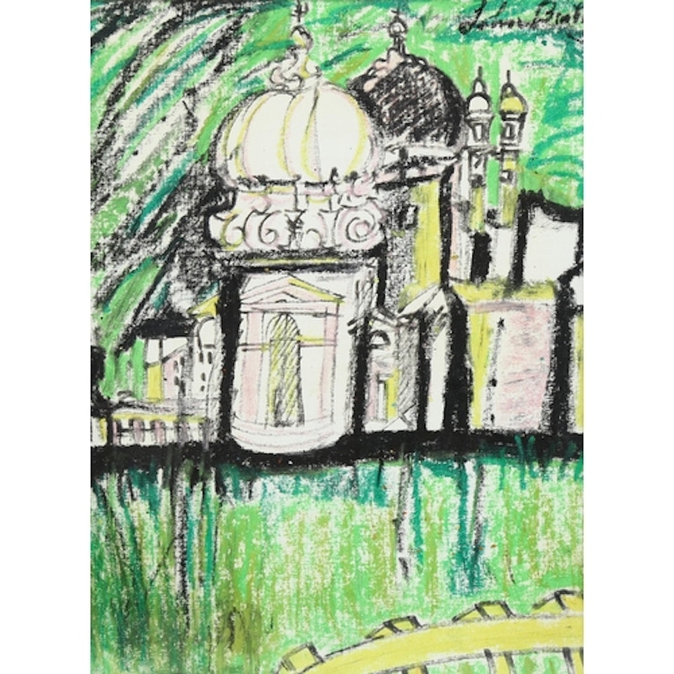 scene in Venice by John Bratby