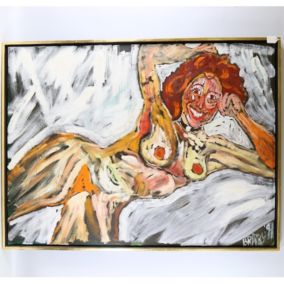 Reclining nude by John Bratby