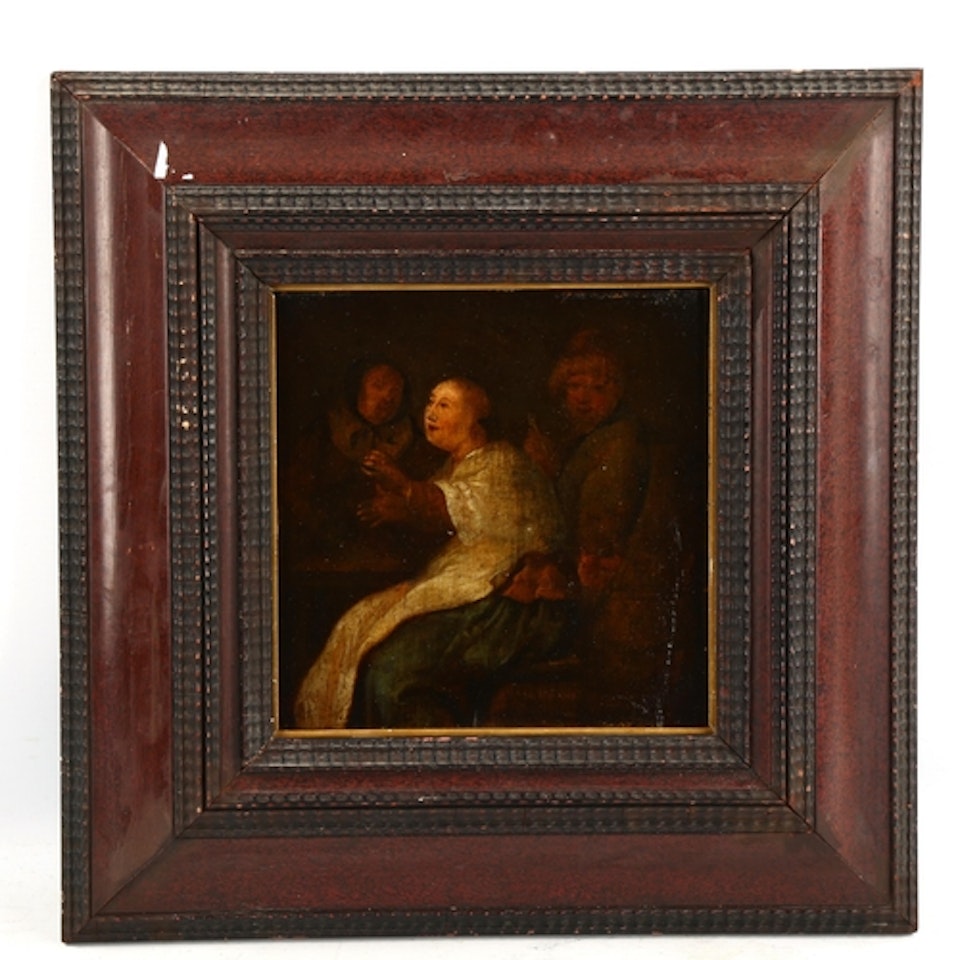 Interior scene by Dutch School
