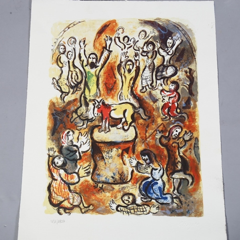 The Adoration of the Golden Calf by Marc Chagall