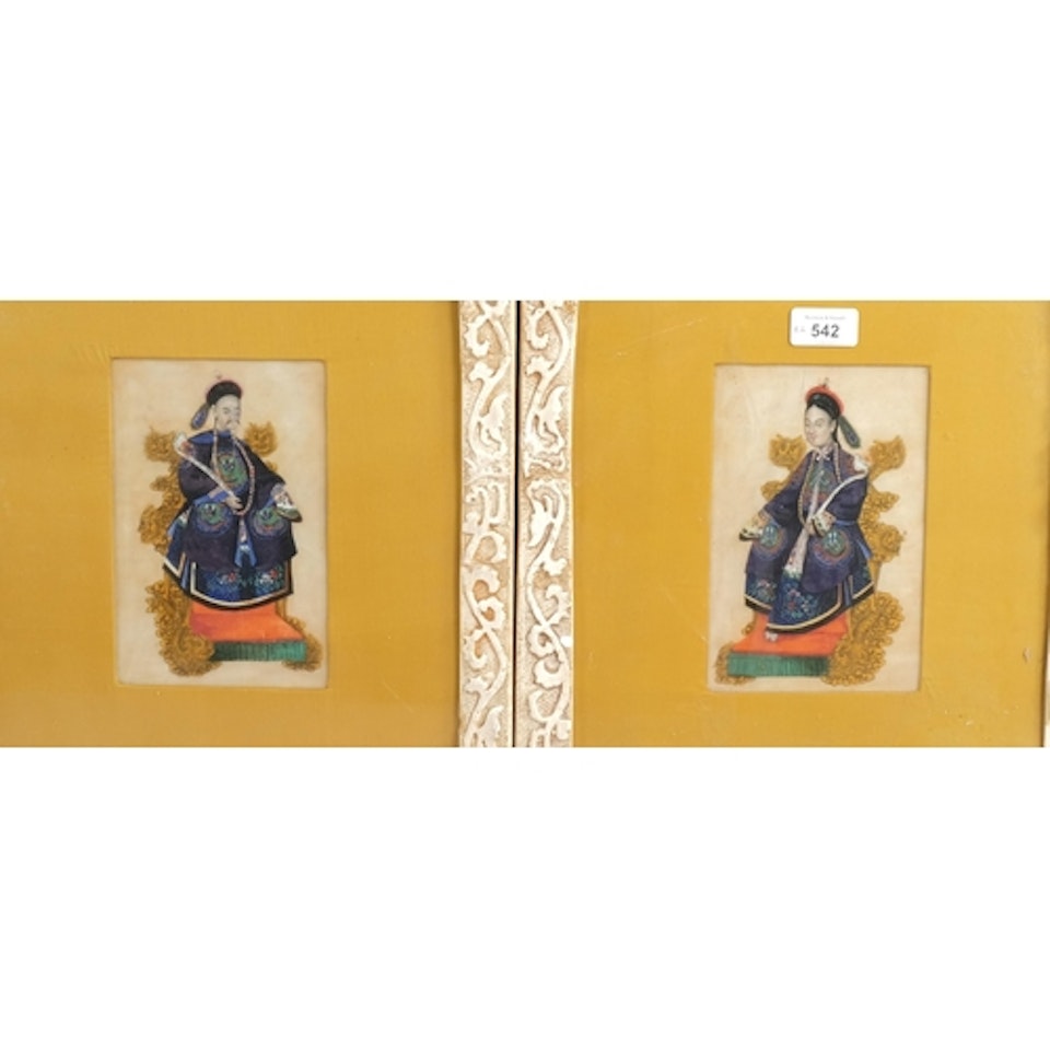 pair of Royal portraits by Chinese School
