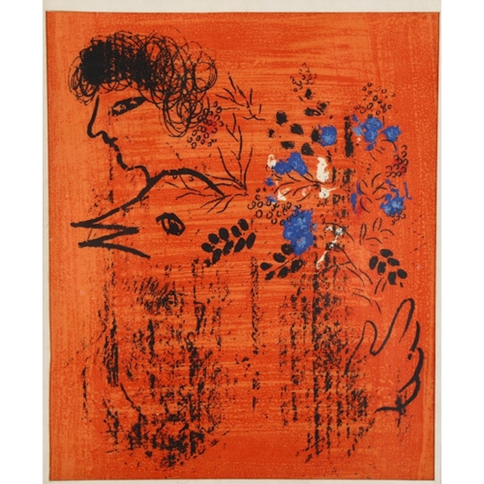 lithograph from Derriere Le Miroir; cat no. 298 by Marc Chagall