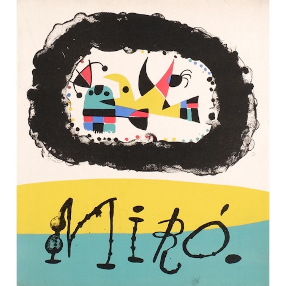 lithograph cover for Jacques Prevert by Joan Miró
