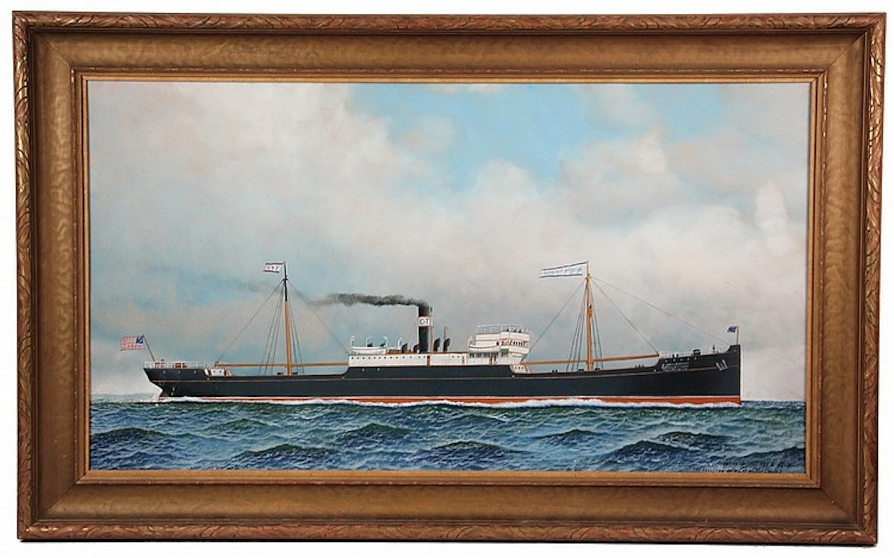 "SS William A. McKenney, Crowell & Thurlow Steamship Co." by Antonio Jacobsen