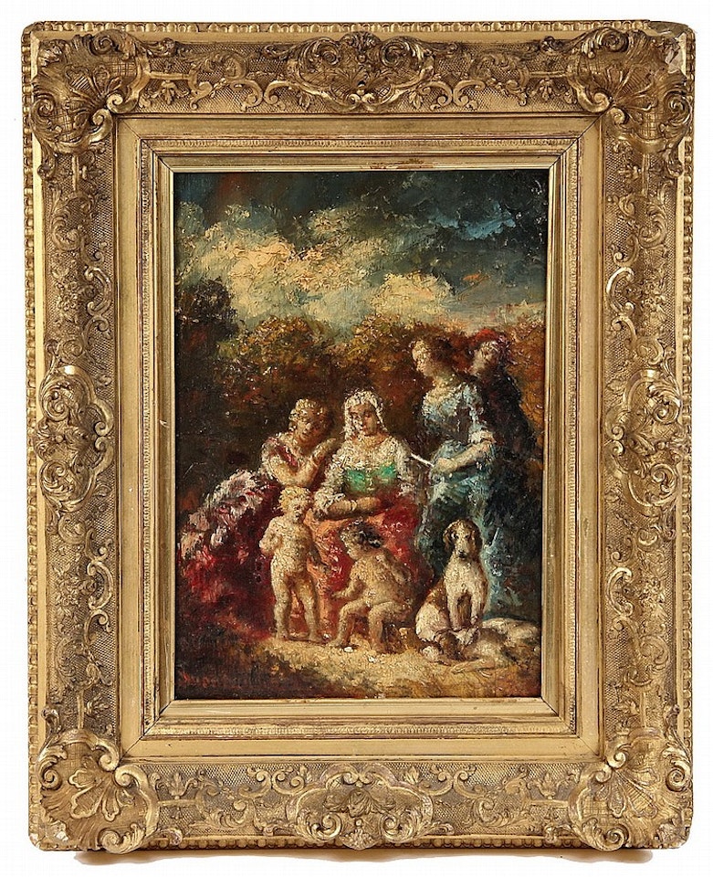 "A Family Group" by Adolphe Monticelli