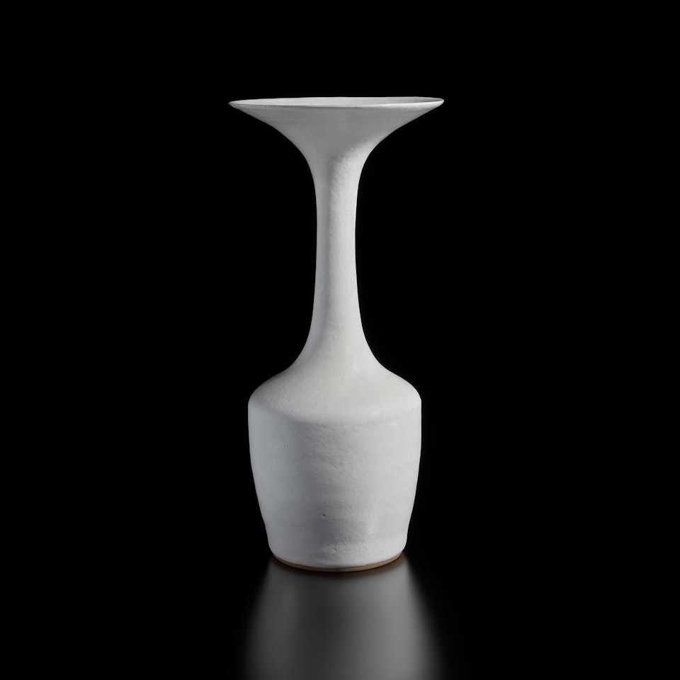 Vase with flaring lip by Lucie Rie
