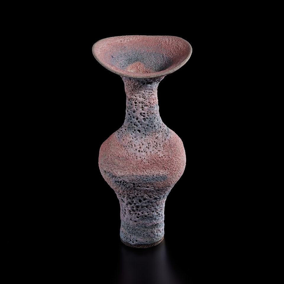 Vase with flaring lip by Lucie Rie