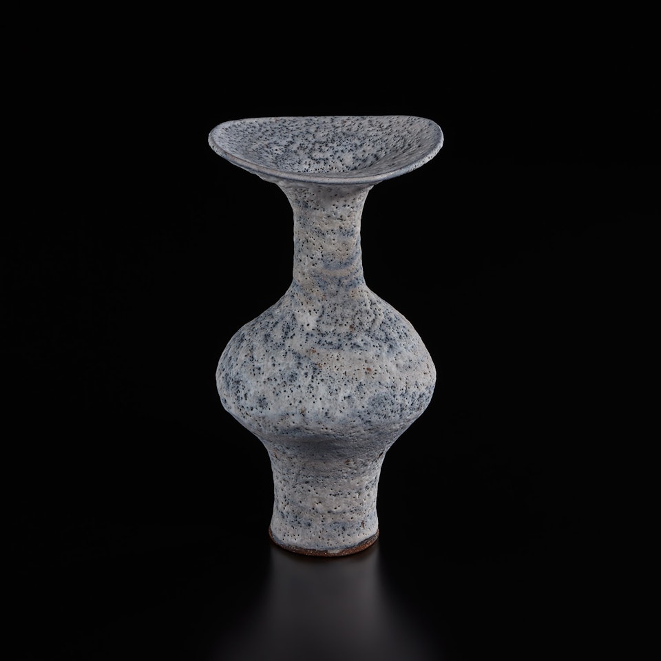 Vase with flaring lip by Lucie Rie