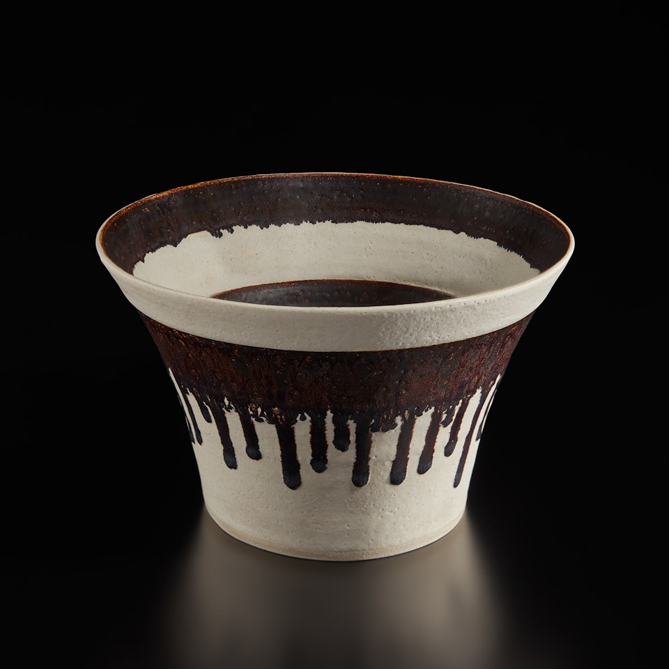 Rare deep bowl by Lucie Rie