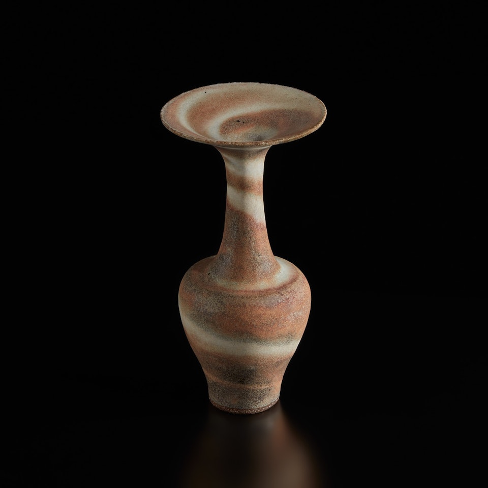 Vase with flaring lip by Lucie Rie
