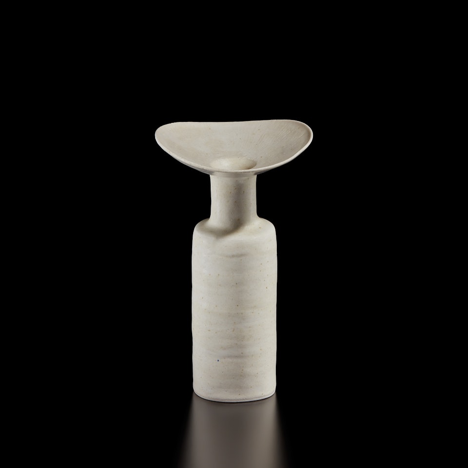 Vase with flaring lip by Lucie Rie