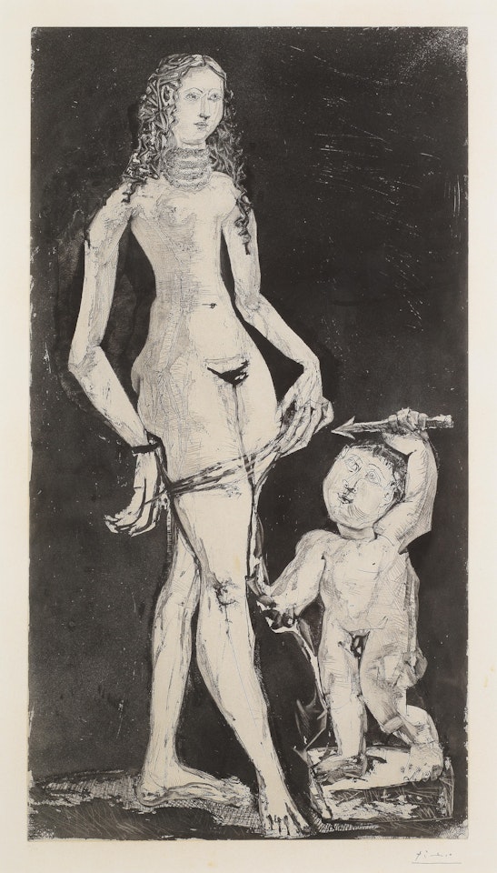 Vénus et l"amour d"après Cranach (Bloch 1835; Baer 876) by Pablo Picasso