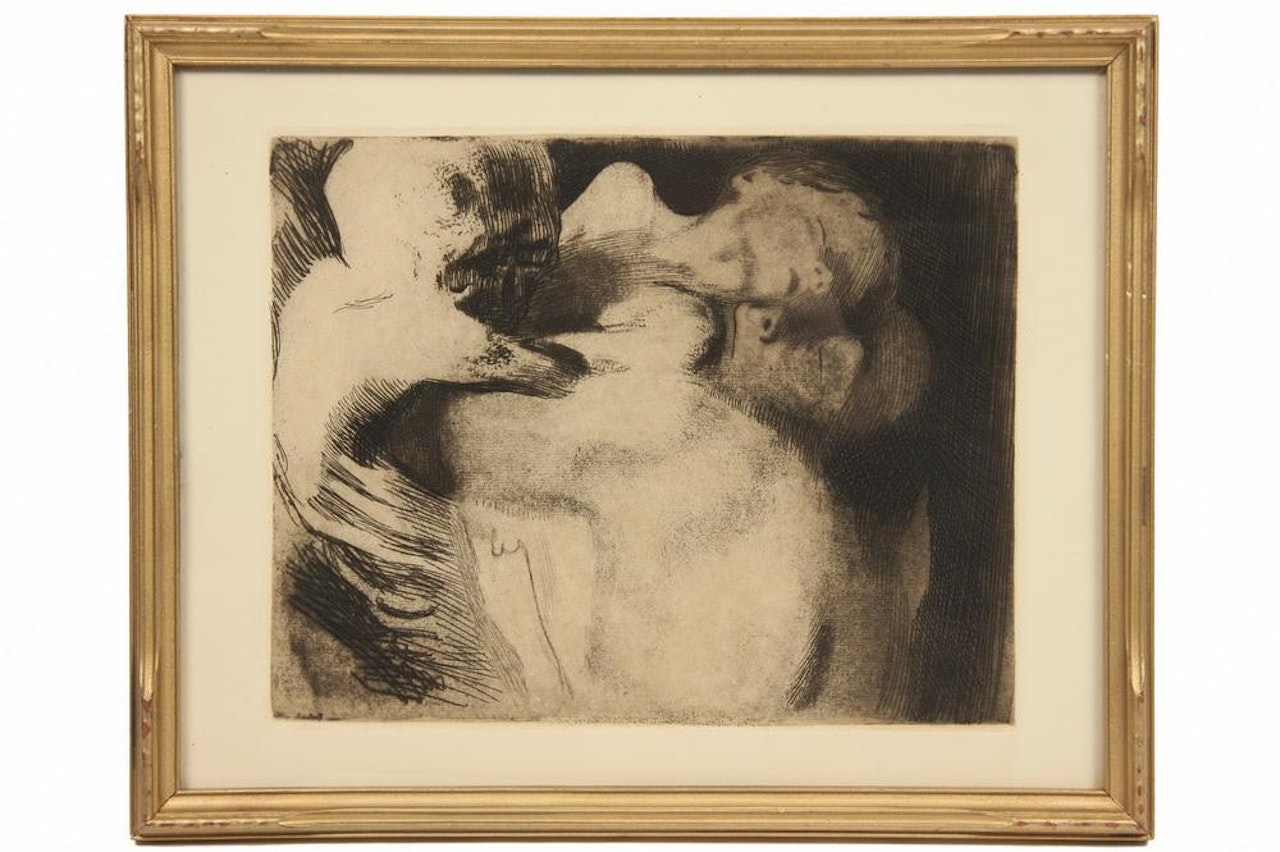 "Death and Mother Struggling Over the Child" (Tod und Frau um das Kind Ringend) by Kathe Kollwitz