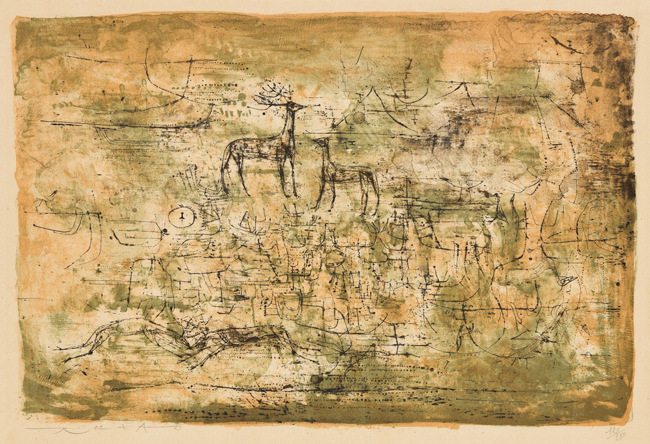Les Cerfs by Zao Wou-Ki
