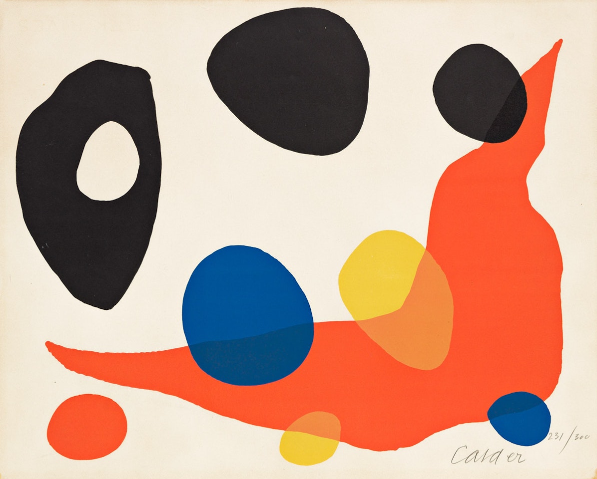 Composition (Red Boomerang). by Alexander Calder