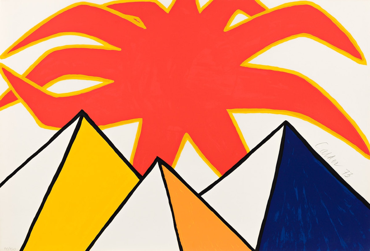 Pyramids and Sun by Alexander Calder