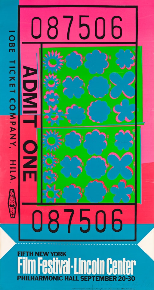 Lincoln Center Ticket by Andy Warhol