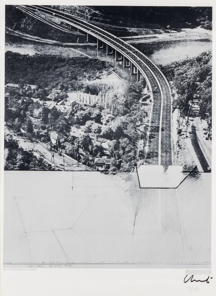 Closed Highway, Project for 5000 Miles, 6 Lanes East-West Highway. by Christo