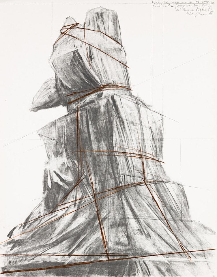 Wrapped Monument to Vittorio Emanuele. by Christo
