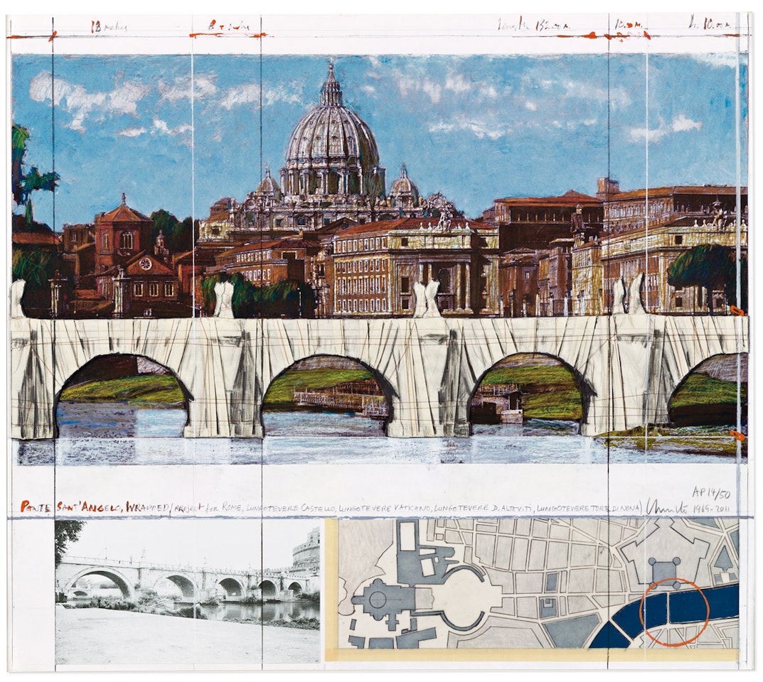 Pont Sant'Angelo, Wrapped, Project of Rome by Christo
